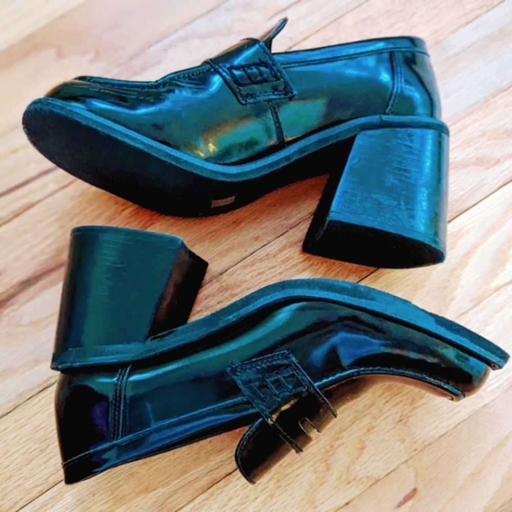 Steve Madden Usual Black Box Patent Leather Loafer